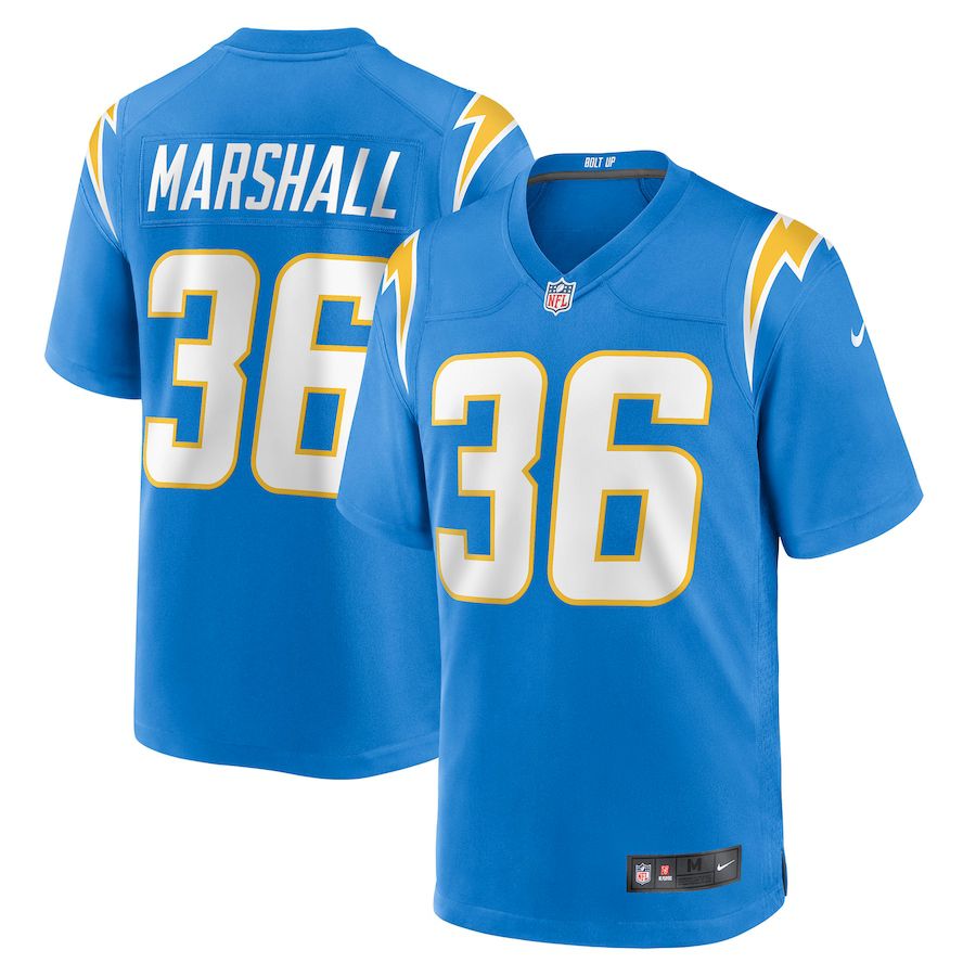 Men Los Angeles Chargers #36 Trey Marshall Nike Powder Blue Game NFL Jersey